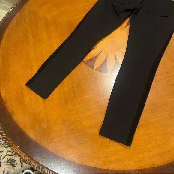 NEW $235 Hudson Jeans Amory Super Skinny Black Velvet Tuxedo Stripe Revolve